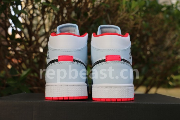 Authentic Air Jordan 1 Mid Half Blue