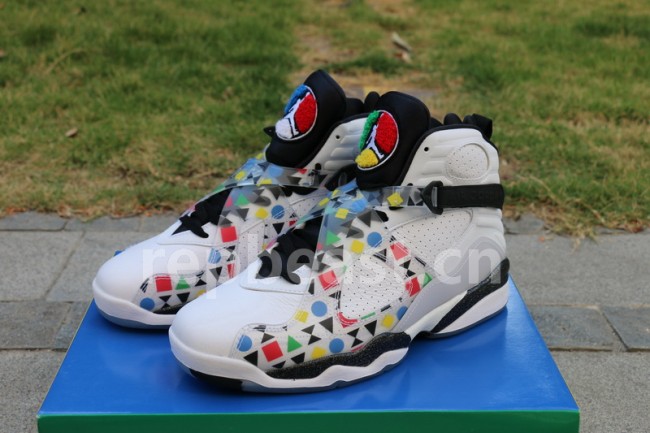 Authentic Air Jordan 8 Quai 54 Whtie