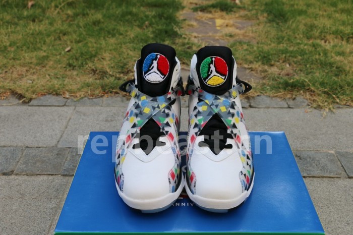 Authentic Air Jordan 8 Quai 54 Whtie