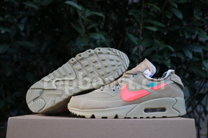 Authentic OFF-WHITE x Nike Air Max 90 “Desert Ore” GS