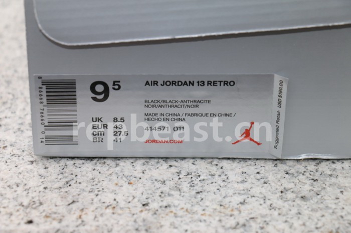 Authentic Air Jordan 13 Black Cat