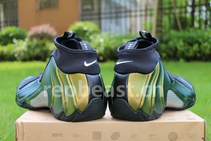 Authentic Nike Air Flightposite Retro Metallic Gold