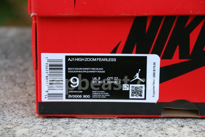 Authentic Air Jordan 1 Hi Zoom Fearless
