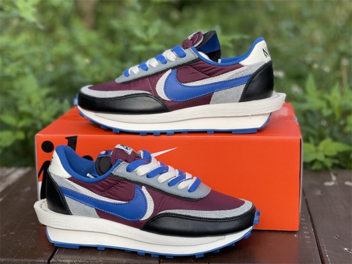 Authentic Sacai x Clot x Nike LDWaffle  Night Maroon