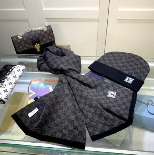 LV Wool Cap Scarf AAA-080