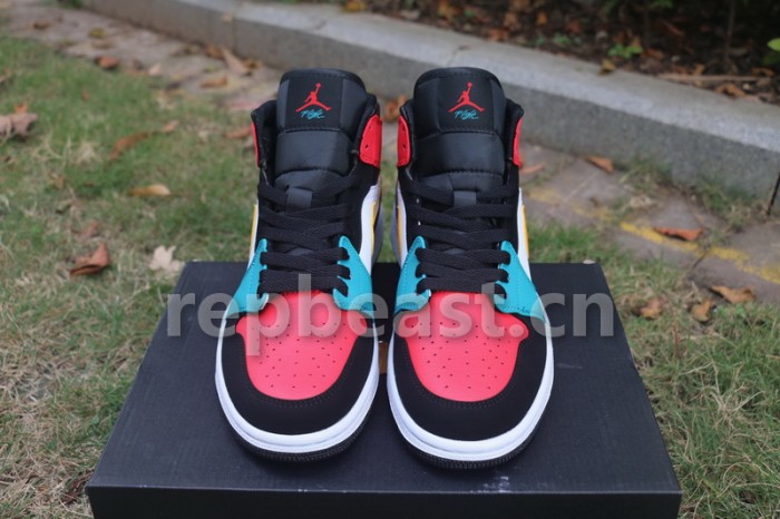 Authentic Air Jordan 1 Mid  Multicolor 