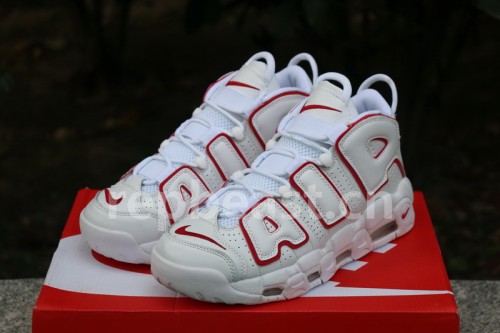 Authentic Nike Air More Uptempo “White/Varsity Red”