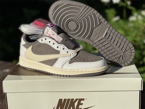 Authentic Travis Scott x Air Jordan 1 Low OG “Reverse Mocha”  GS