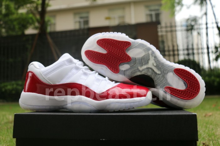 Authentic Air Jordan 11 Low Varsity Red GS