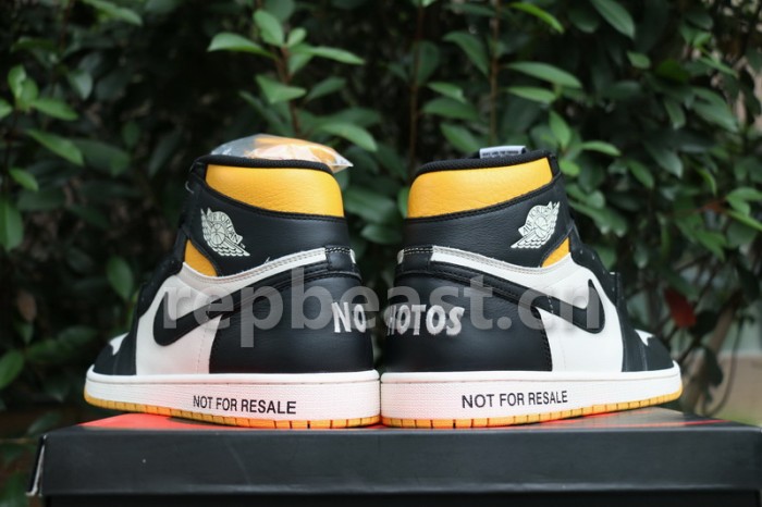 Authentic Air Jordan 1 NRG “No L’s” Black Yellow