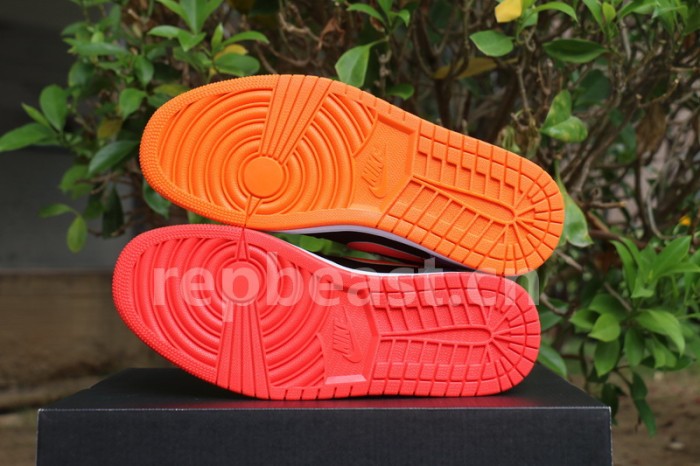 Authentic Air Jordan 1 Mid Black Total Orange