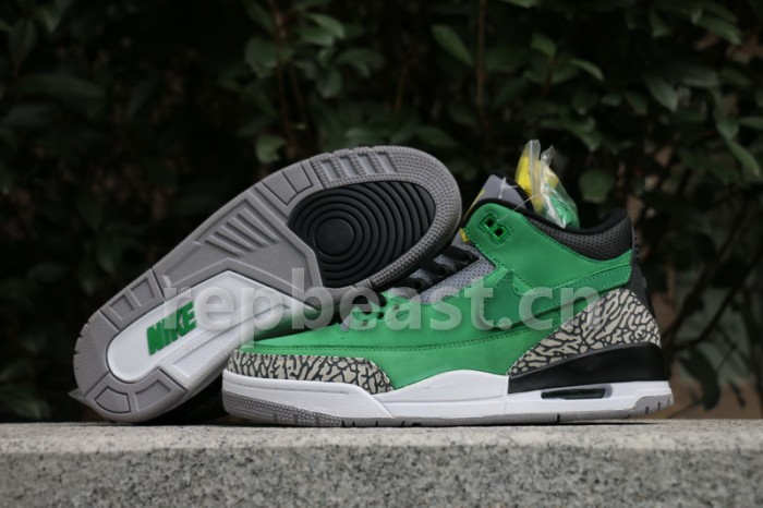 Authentic Air Jordan 3 Tinker Oregon Ducks PE