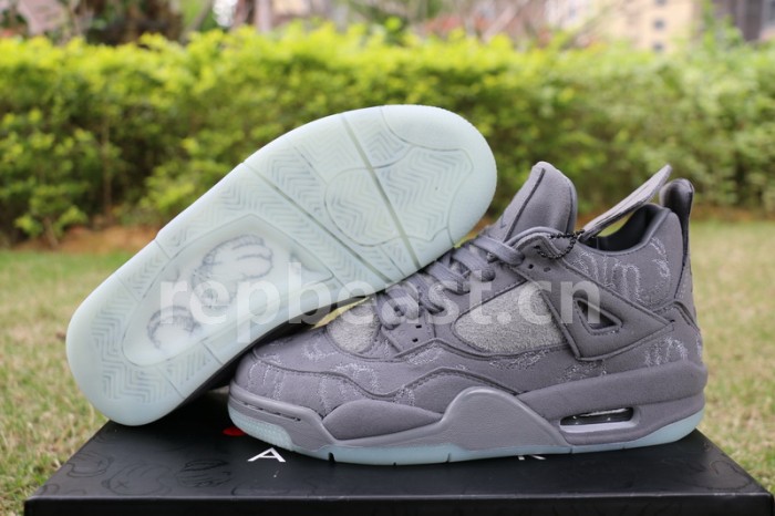 Authentic Kaws x Air Jordan 4 “Cool Grey” GS
