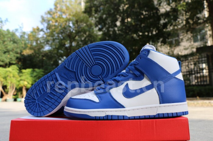 Authentic Nike Dunk Hi Blue White Women Shoes