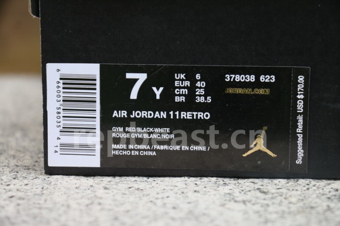Authentic Air Jordan 11 “Gym Red” GS