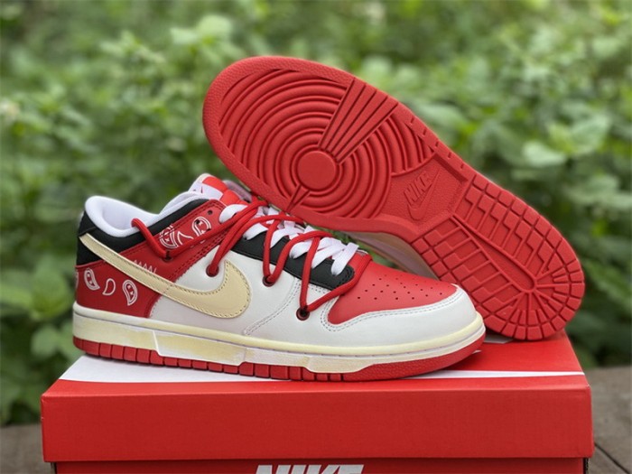 Nike Dunk Low “University Red” Custom made