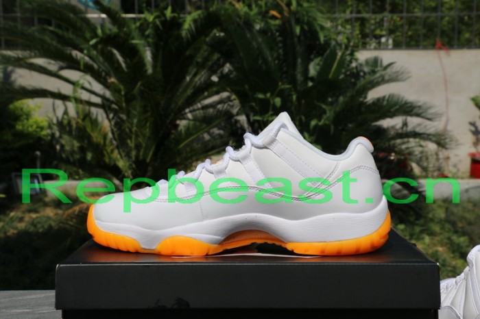 Authentic Air Jordan 11 Low White / Citrus 2015