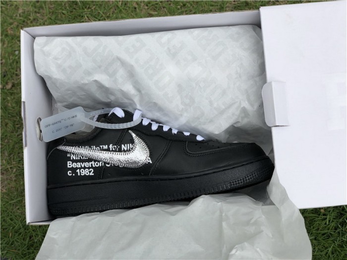 Authentic 2018 Off White x Moma Air Force 1 One Low Black