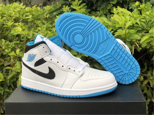 Authentic   Air Jordan 1 Mid“ Laser Blue” GS