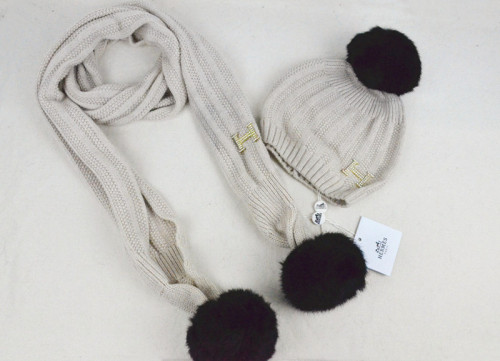 Hermes Wool Cap Scarf AAA-009