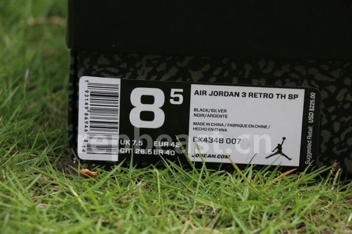Authentic Air Jordan 3 Tinker “Black Cement”