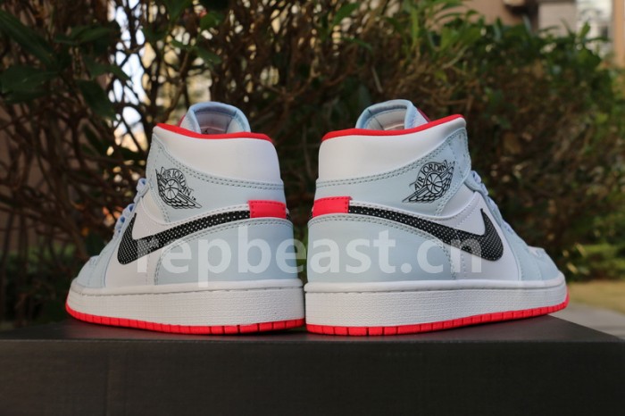 Authentic Air Jordan 1 Mid Half Blue