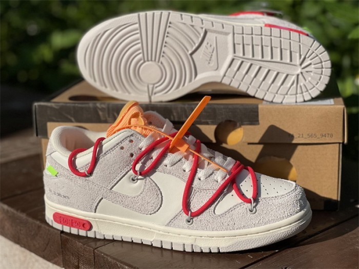 Authentic OFF-WHITE x Nike Dunk Low “The 50”  DJ0950 103