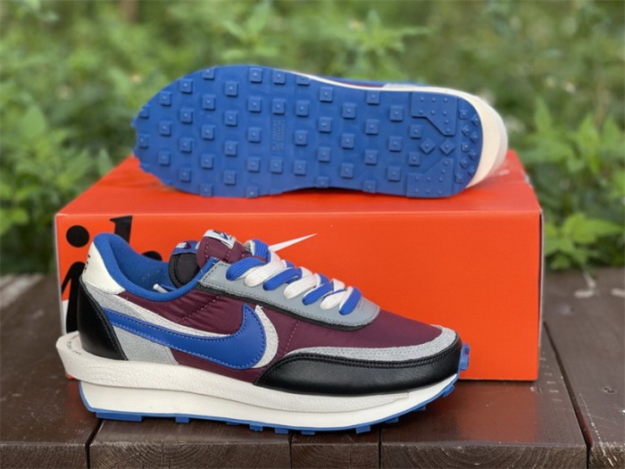 Authentic Sacai x Clot x Nike LDWaffle  Night Maroon