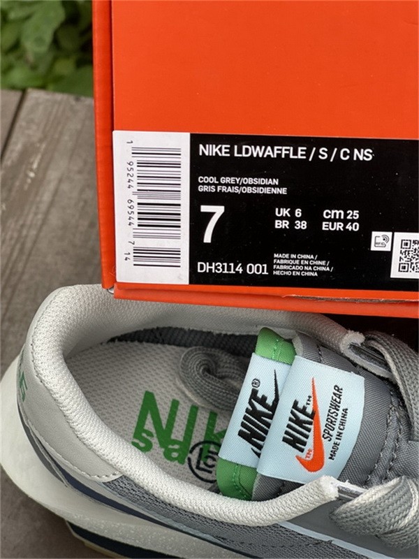 Authentic Clot x Sacai x Nike LDWaffle “Neutral Grey”