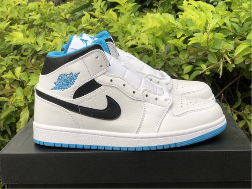 Authentic   Air Jordan 1 Mid“ Laser Blue”