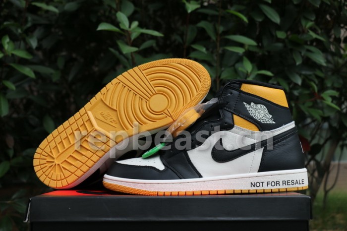 Authentic Air Jordan 1 NRG “No L’s” Black Yellow