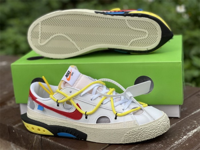 Authentic Off-White x Nike Blazer Low White Red