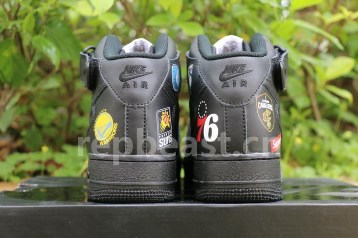 Authentic Supreme x NBA x Nike Air Force 1 Mid Black
