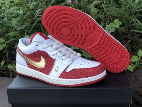 Authentic  Air Jordan 1 Low “Spades” GS