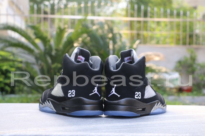 Authentic Air Jordan 5 Black/Metallic Silver