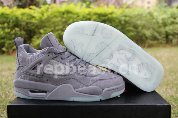 Authentic Kaws x Air Jordan 4 “Cool Grey” GS