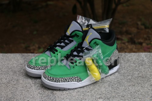 Authentic Air Jordan 3 Tinker Oregon Ducks PE
