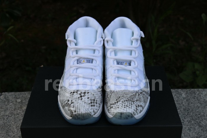 Authentic Air Jordan 11 PREM White Snakeskin