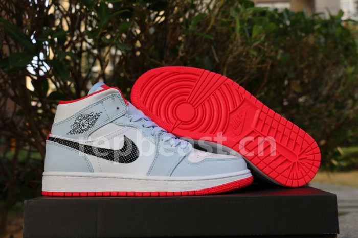 Authentic Air Jordan 1 Mid Half Blue
