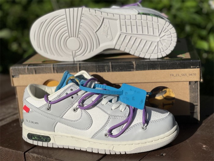 Authentic OFF-WHITE x Nike Dunk Low “The 50”  DM1602 125
