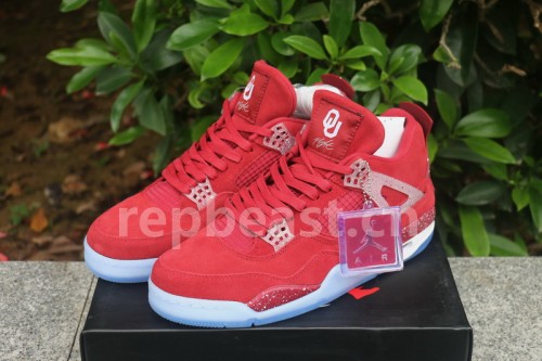 Authentic Air Jordan 4 PE Oklahoma Sooners
