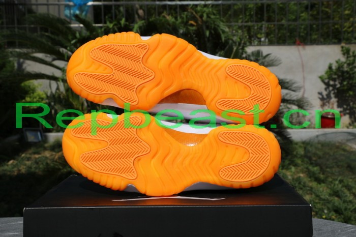 Authentic Air Jordan 11 Low White / Citrus 2015