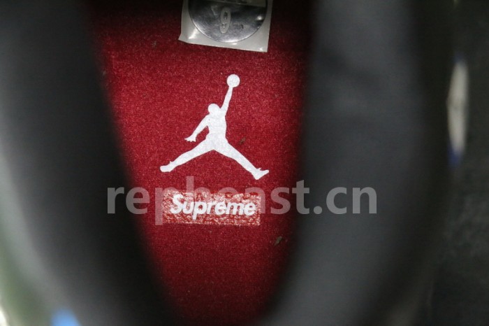 Authentic Supreme x Air Jordan 14 Black Blue