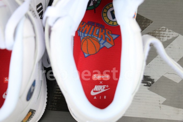Authentic Supreme x NBA x Nike Air Force 1 Mid White