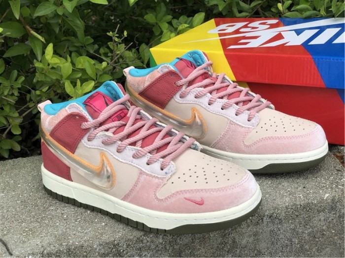 Authentic Social Status x Nike Dunk Low Pink