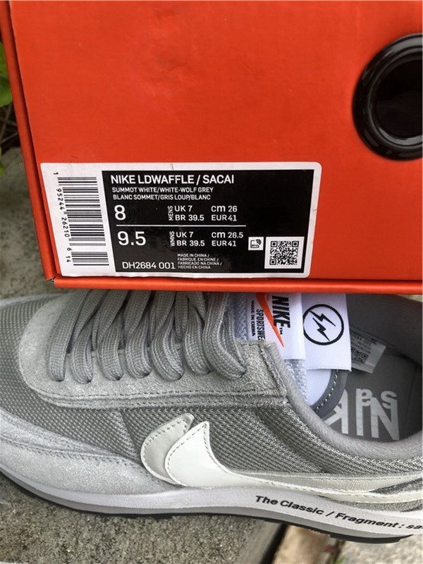 Authentic fragment Design x sacai x Nike LDV Waffle  Grey