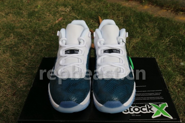 Authentic Air Jordan 11 Low “Navy Blue Snakeskin”