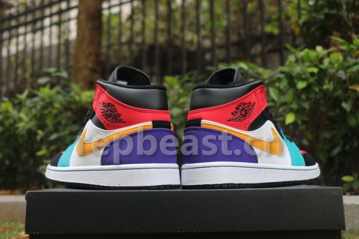 Authentic Air Jordan 1 Mid  Multicolor 