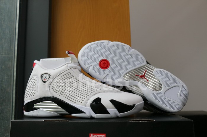 Authentic Supreme x Air Jordan 14 White