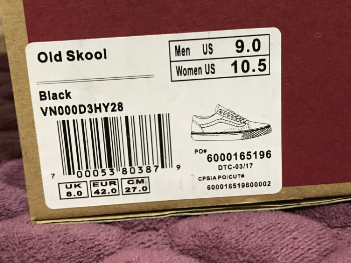 Authentic Vans Old Skool Black  Low Top Shoes